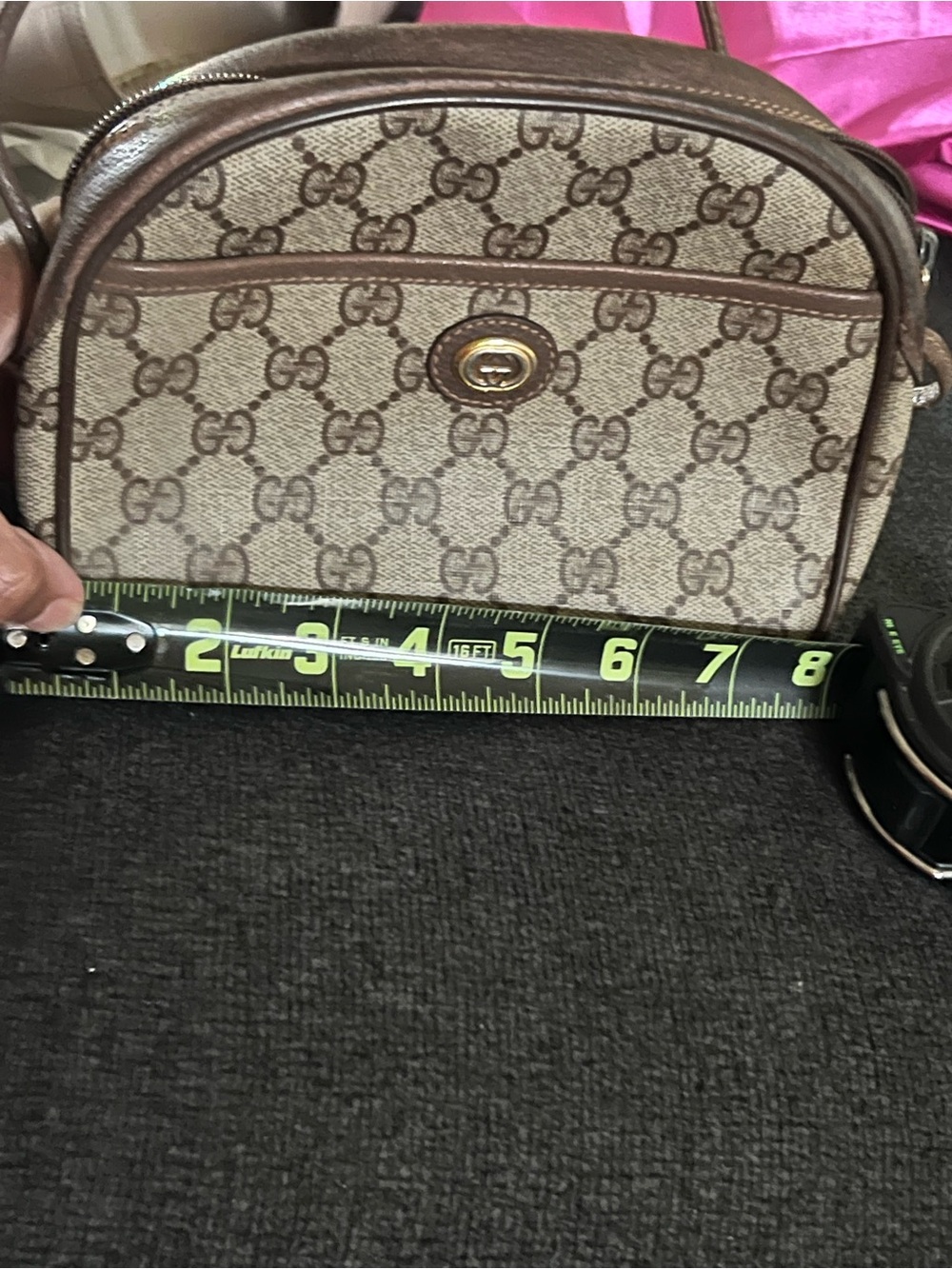 Gucci Brown GG Canvas Crossbody Bag VINTAGE - Picture 13 of 15